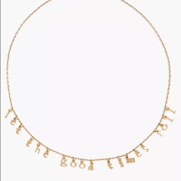 Madewell Jewelry - Let The Good Times Roll Charm Gold Toned Madewell Necklace